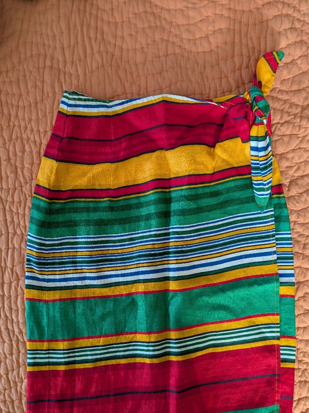 Eddie Bauer Vintage Striped wrap skirt